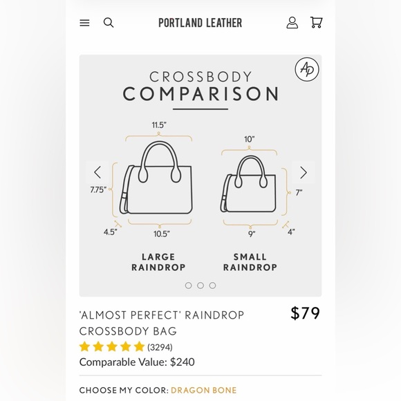 Portland Leather Small Raindrop Bag - Picture 4 of 5